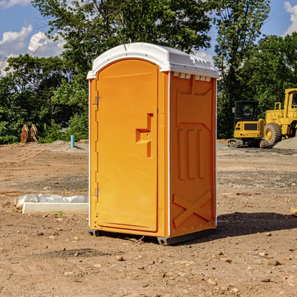 how often are the porta potties cleaned and serviced during a rental period in Wasco